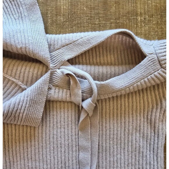 All Saints sura tie neck jumper wool blend sweater light pink women's size XS - Picture 11 of 11